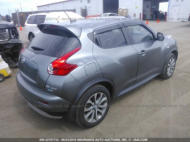 JN8AF5MV9DT218839 - 2013 NISSAN JUKE S/SV/SL GRAY photo 4