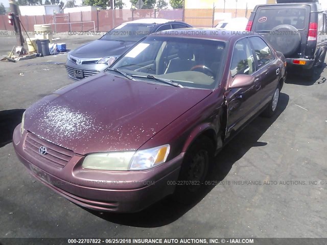 4T1BG22K0XU511320 - 1999 TOYOTA CAMRY CE/LE/XLE RED photo 2