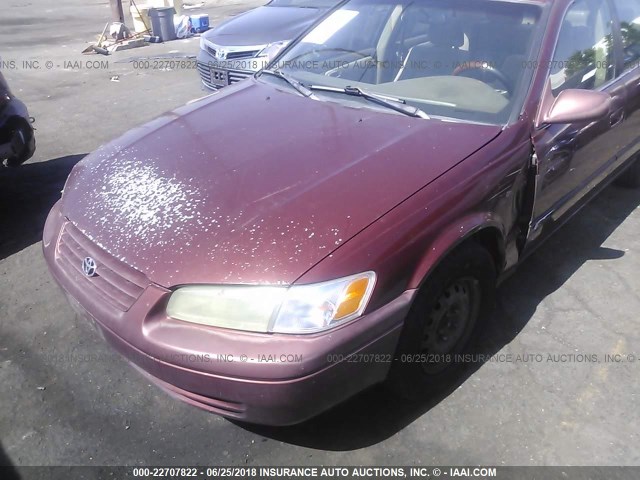 4T1BG22K0XU511320 - 1999 TOYOTA CAMRY CE/LE/XLE RED photo 6