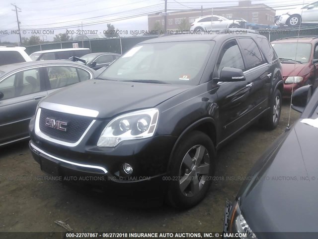 1GKLRMED9AJ125567 - 2010 GMC ACADIA SLT-1 Czarny zdjęcie 2