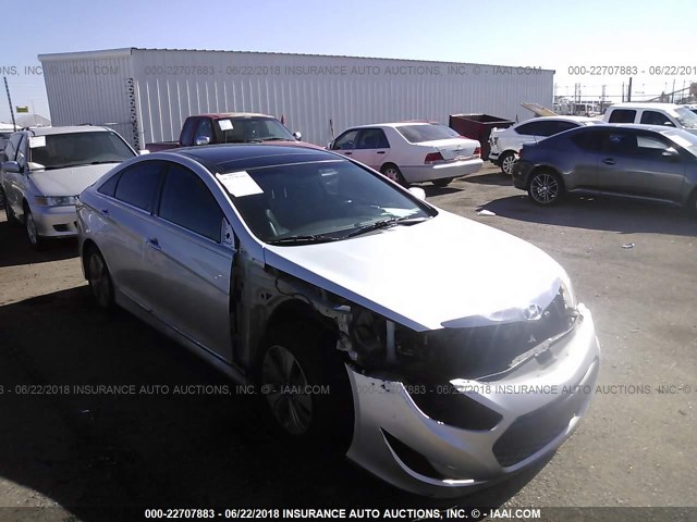 KMHEC4A4XDA073278 - 2013 HYUNDAI SONATA HYBRID SILVER photo 1