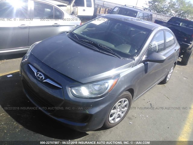 KMHCT4AE6CU181121 - 2012 HYUNDAI ACCENT GLS/GS Pewter photo 2