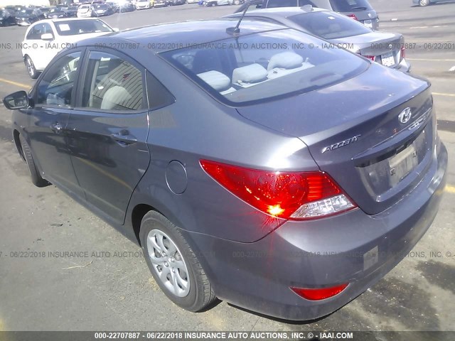 KMHCT4AE6CU181121 - 2012 HYUNDAI ACCENT GLS/GS Pewter photo 3