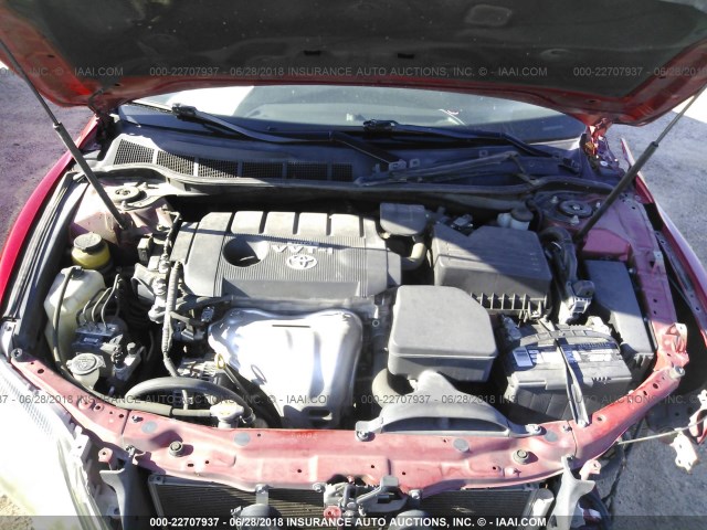 4T1BF3EK4AU501689 - 2010 TOYOTA CAMRY SE/LE/XLE RED photo 10