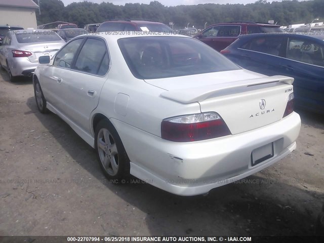 19UUA56813A008343 - 2003 ACURA 3.2TL TYPE-S WHITE photo 3