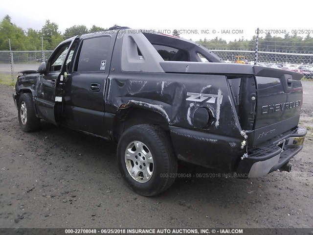 3GNEK12ZX5G292929 - 2005 CHEVROLET AVALANCHE K1500 GRAY photo 3