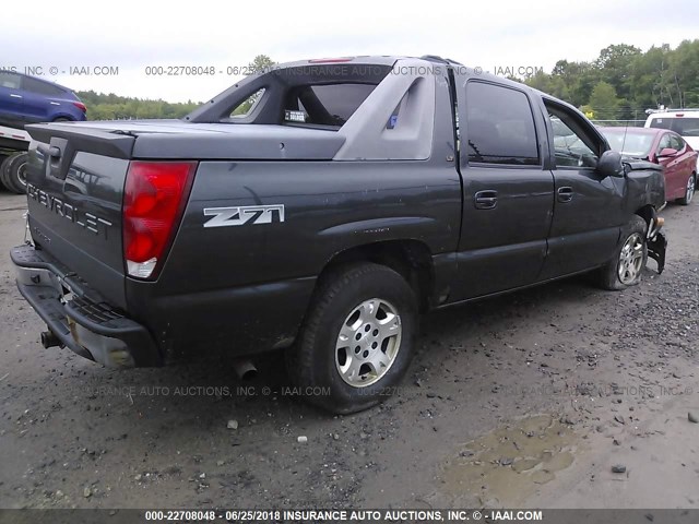 3GNEK12ZX5G292929 - 2005 CHEVROLET AVALANCHE K1500 GRAY photo 4