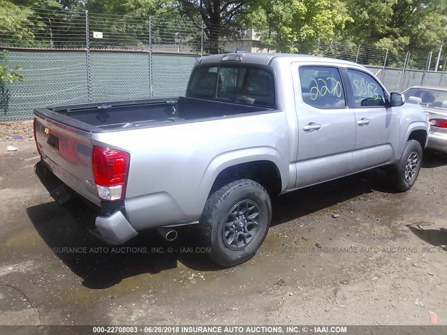 5TFCZ5AN3GX037538 - 2016 TOYOTA TACOMA DBL CAB/SR/SR5/TRD SPT/OR SILVER photo 4