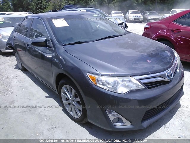 4T1BD1FK1DU088398 - 2013 TOYOTA CAMRY HYBRID/LE/XLE 灰色 照片 1