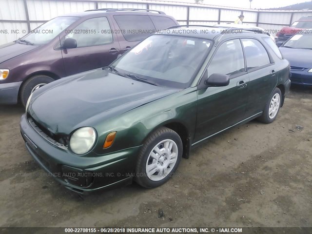 JF1GG65552H809747 - 2002 SUBARU IMPREZA TS GREEN photo 2