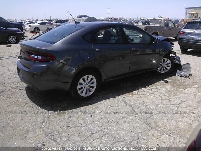 1C3CDFDH1ED824209 - 2014 DODGE DART SE AERO GRAY photo 4