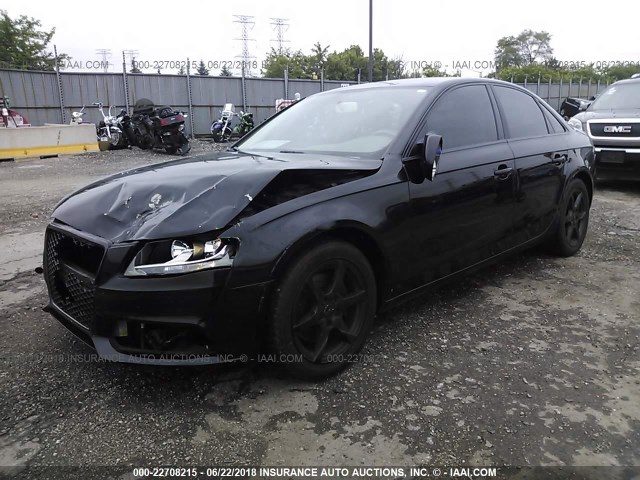 WAULF78KX9N015127 - 2009 AUDI A4 2.0T QUATTRO BLACK photo 2