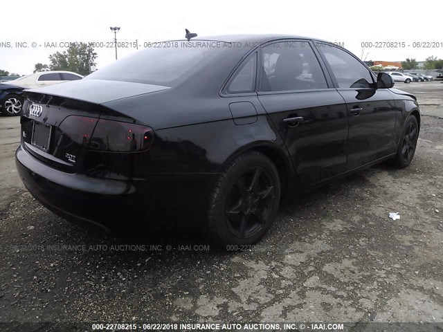 WAULF78KX9N015127 - 2009 AUDI A4 2.0T QUATTRO BLACK photo 4