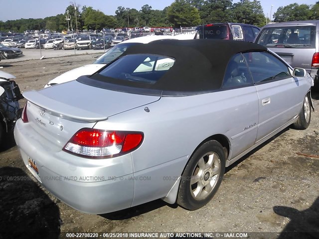 2T1FF28P71C508074 - 2001 TOYOTA CAMRY SOLARA SE/SLE ვერცხლისფერი ფოტო 4