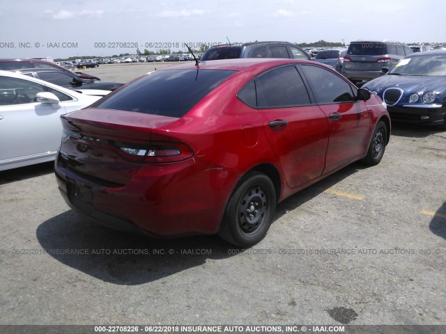 1C3CDFAA2DD266585 - 2013 DODGE DART SE/AERO RED photo 4