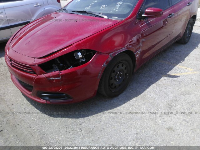 1C3CDFAA2DD266585 - 2013 DODGE DART SE/AERO RED photo 6