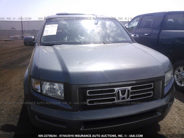 2HJYK16557H504731 - 2007 HONDA RIDGELINE RTL GRAY photo 6