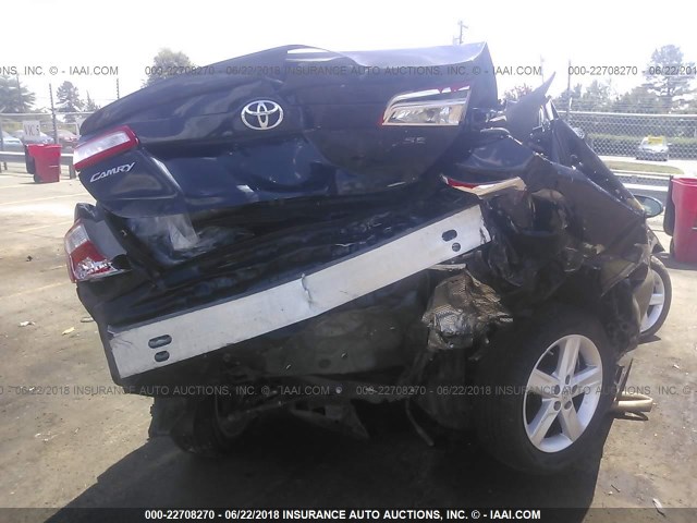 4T1BF1FK5DU672684 - 2013 TOYOTA CAMRY L/SE/LE/XLE 黑色 照片 6