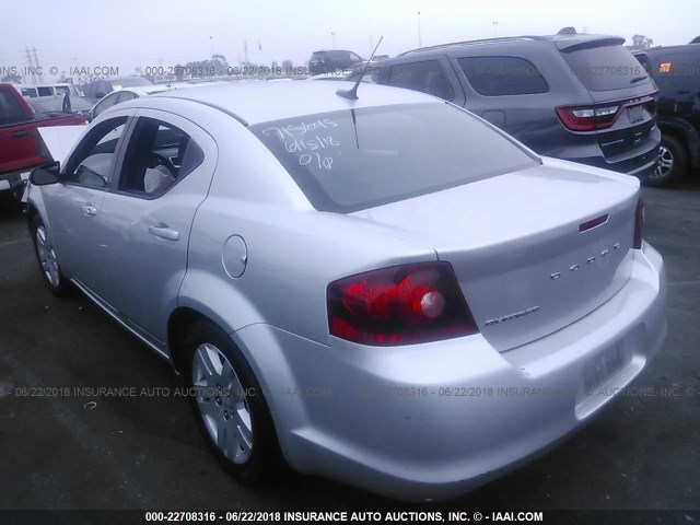 1B3BD4FB1BN543765 - 2011 DODGE AVENGER EXPRESS 银色 照片 3