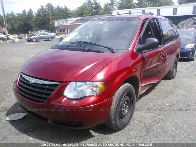 2A4GP44R36R608405 - 2006 CHRYSLER TOWN & COUNTRY LX RED photo 2