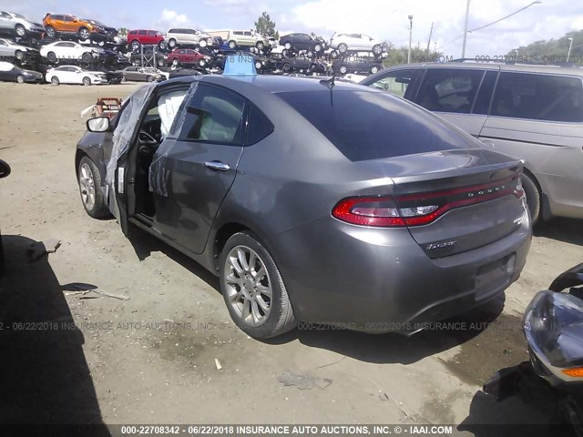 1C3CDFCH8DD156957 - 2013 DODGE DART LIMITED/R/T GRAY photo 3