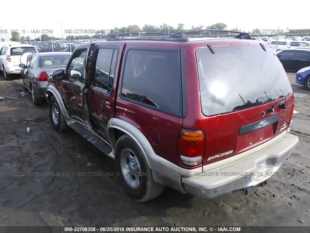 1FMDU74E91ZA31552 - 2001 FORD EXPLORER EDDIE BAUER RED photo 3