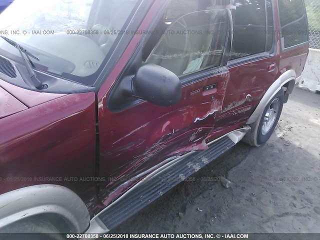 1FMDU74E91ZA31552 - 2001 FORD EXPLORER EDDIE BAUER RED photo 6