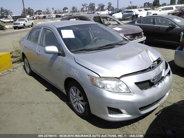 1NXBU40E39Z104676 - 2009 TOYOTA COROLLA S/LE/XLE SILVER photo 1