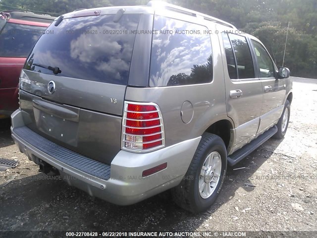 4M2DU66W32UJ16383 - 2002 MERCURY MOUNTAINEER  TAN photo 4