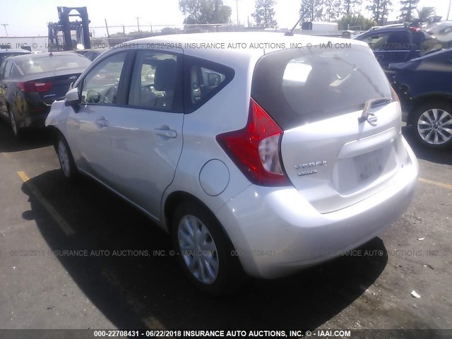 3N1CE2CP2FL419047 - 2015 NISSAN VERSA NOTE S/S PLUS/SV/SL/SR SILVER photo 3