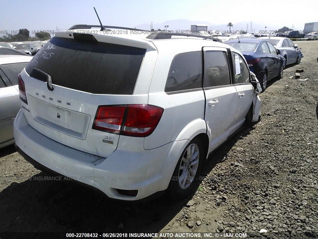 3C4PDCBGXFT677065 - 2015 DODGE JOURNEY SXT WHITE photo 4