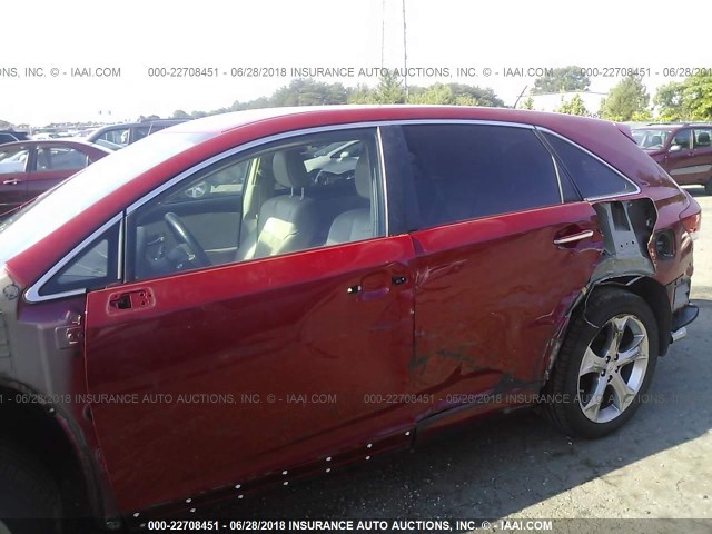 4T3BK3BB4CU073715 - 2012 TOYOTA VENZA LE/XLE/LIMITED RED photo 6