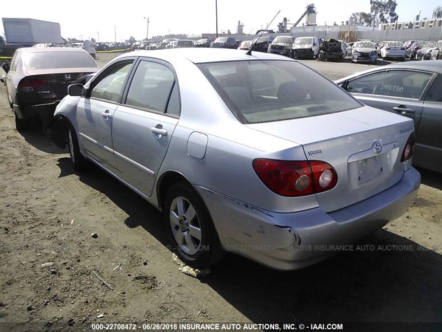 1NXBR32E05Z498432 - 2005 TOYOTA COROLLA CE/LE/S SILVER photo 3