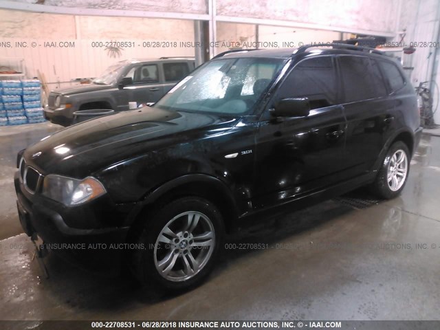 WBXPA93444WA63514 - 2004 BMW X3 3.0I BLACK photo 2