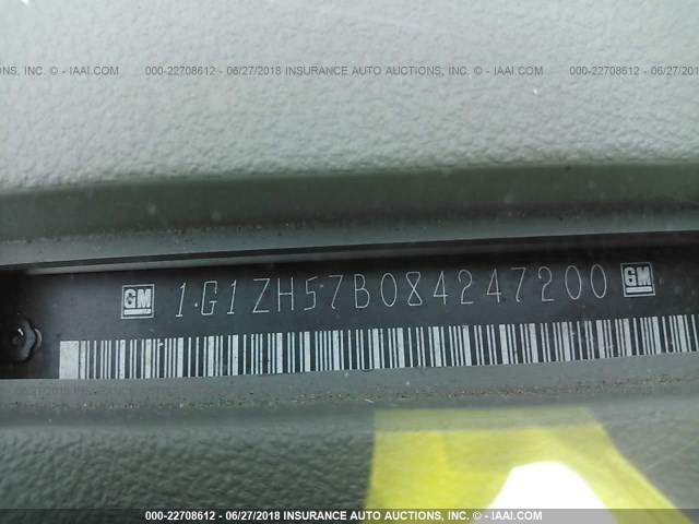 1G1ZH57B084247200 - 2008 CHEVROLET MALIBU 1LT 白色 照片 9