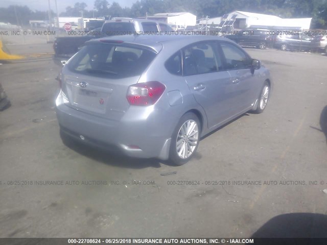 JF1GPAD68DH205450 - 2013 SUBARU IMPREZA PREMIUM SILVER photo 4