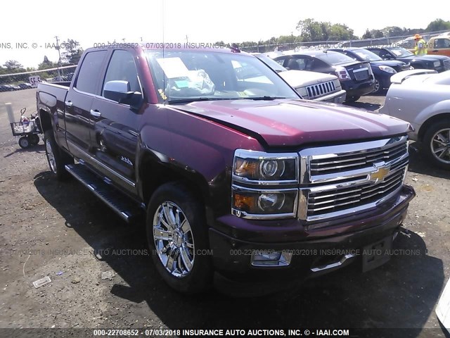 3GCUKTEC4FG250698 - 2015 CHEVROLET SILVERADO K1500 HIGH COUNTRY MAROON photo 1