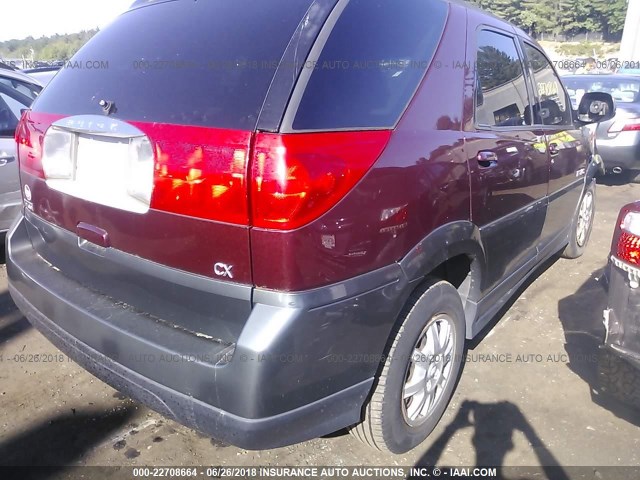 3G5DB03EX3S589405 - 2003 BUICK RENDEZVOUS CX/CXL RED photo 4