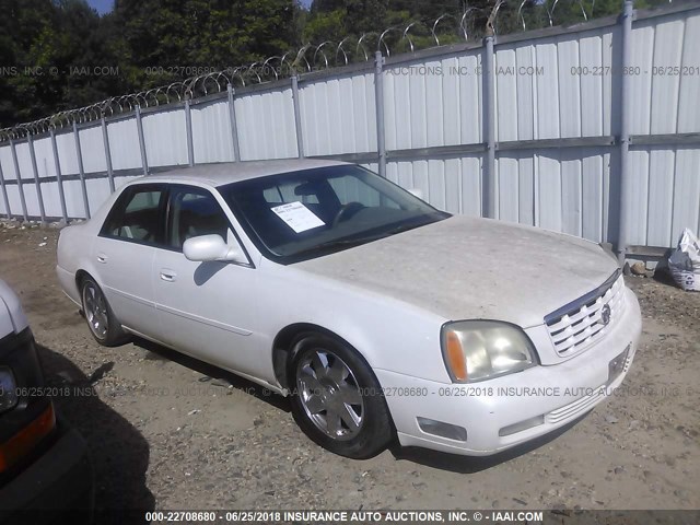 1G6KF57945U107659 - 2005 CADILLAC DEVILLE DTS WHITE photo 1