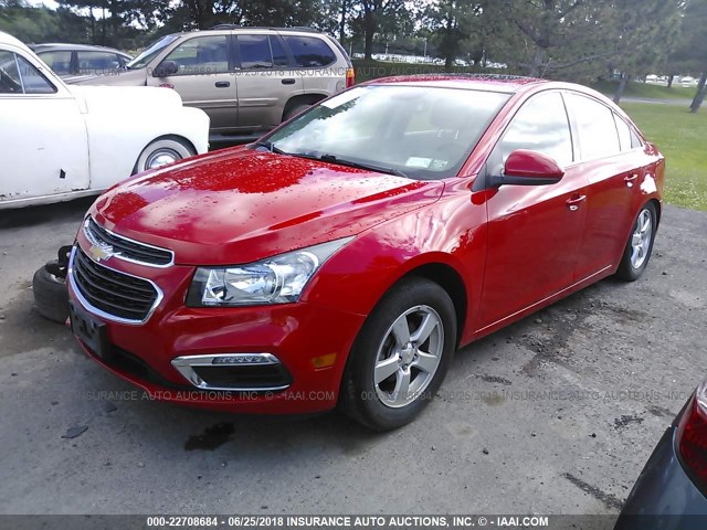 1G1PE5SB7G7165730 - 2016 CHEVROLET CRUZE LIMITED LT RED photo 2