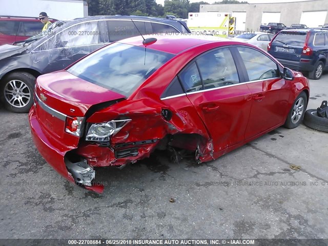 1G1PE5SB7G7165730 - 2016 CHEVROLET CRUZE LIMITED LT RED photo 4