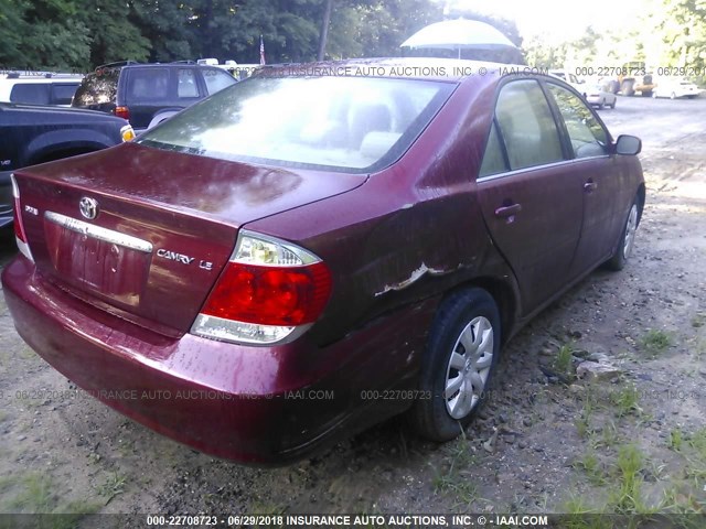 4T1BE32K26U150554 - 2006 TOYOTA CAMRY LE/XLE/SE მუქწითელი ფოტო 4