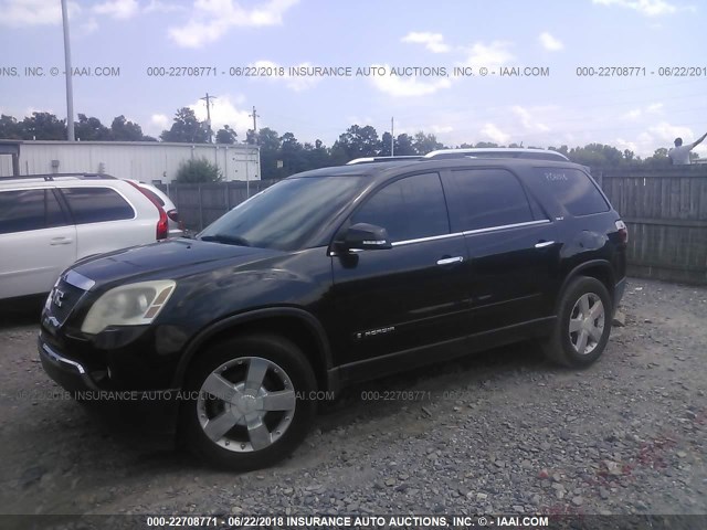 1GKER23778J192530 - 2008 GMC ACADIA SLT-1 BLACK photo 2