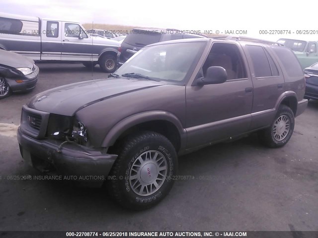1GKDT13W9W2501646 - 1998 GMC JIMMY Brązowy zdjęcie 2