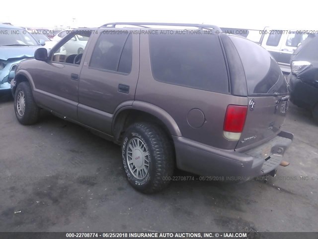 1GKDT13W9W2501646 - 1998 GMC JIMMY Brązowy zdjęcie 3