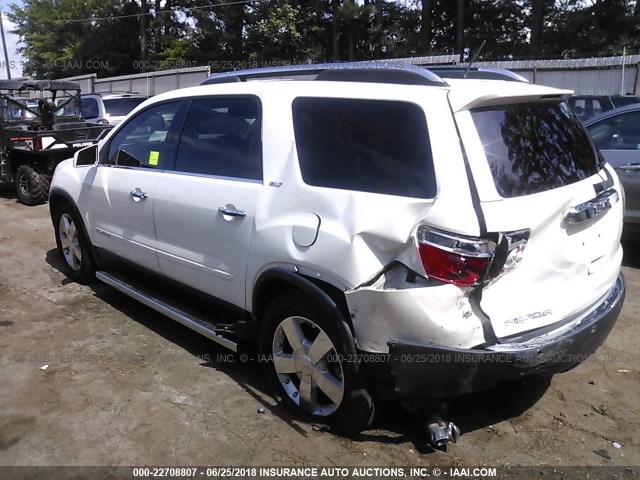 1GKER23768J242141 - 2008 GMC ACADIA SLT-1 WHITE photo 3