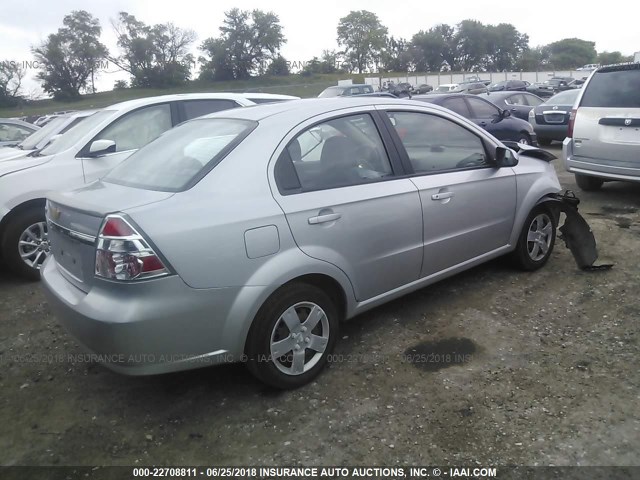 KL1TD5DE9AB106190 - 2010 CHEVROLET AVEO LS/LT SILVER photo 4