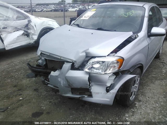 KL1TD5DE9AB106190 - 2010 CHEVROLET AVEO LS/LT SILVER photo 6