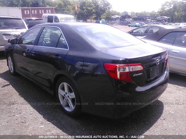 4T1BF1FK9CU074029 - 2012 TOYOTA CAMRY SE/LE/XLE BLACK photo 3
