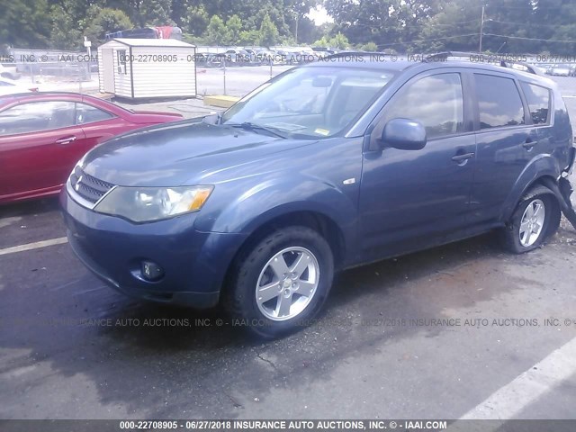 JA4MS31X67U014796 - 2007 MITSUBISHI OUTLANDER ES/LS Mavi foto 2